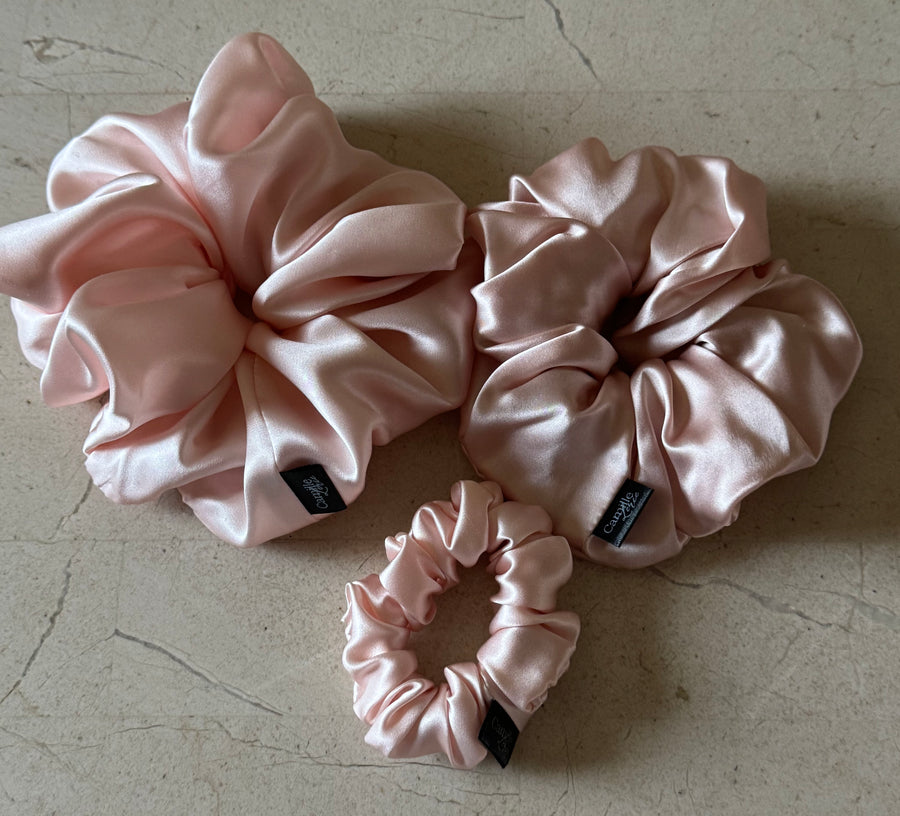 3 pack Blush Scrunchies Bundle