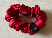 Cherry Silk Charmeuse Scrunchies Midi