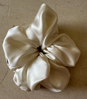 Ivory Silk Charmeuse Scrunchies Large