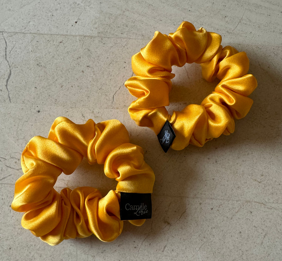 Marigold Silk Charmeuse Scrunchies Midi