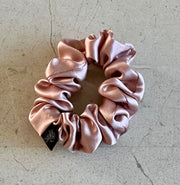 Midi Mahogany Rose Silk Charmeuse Scrunchies | Soft & Luxurious Handmade Hair Ties