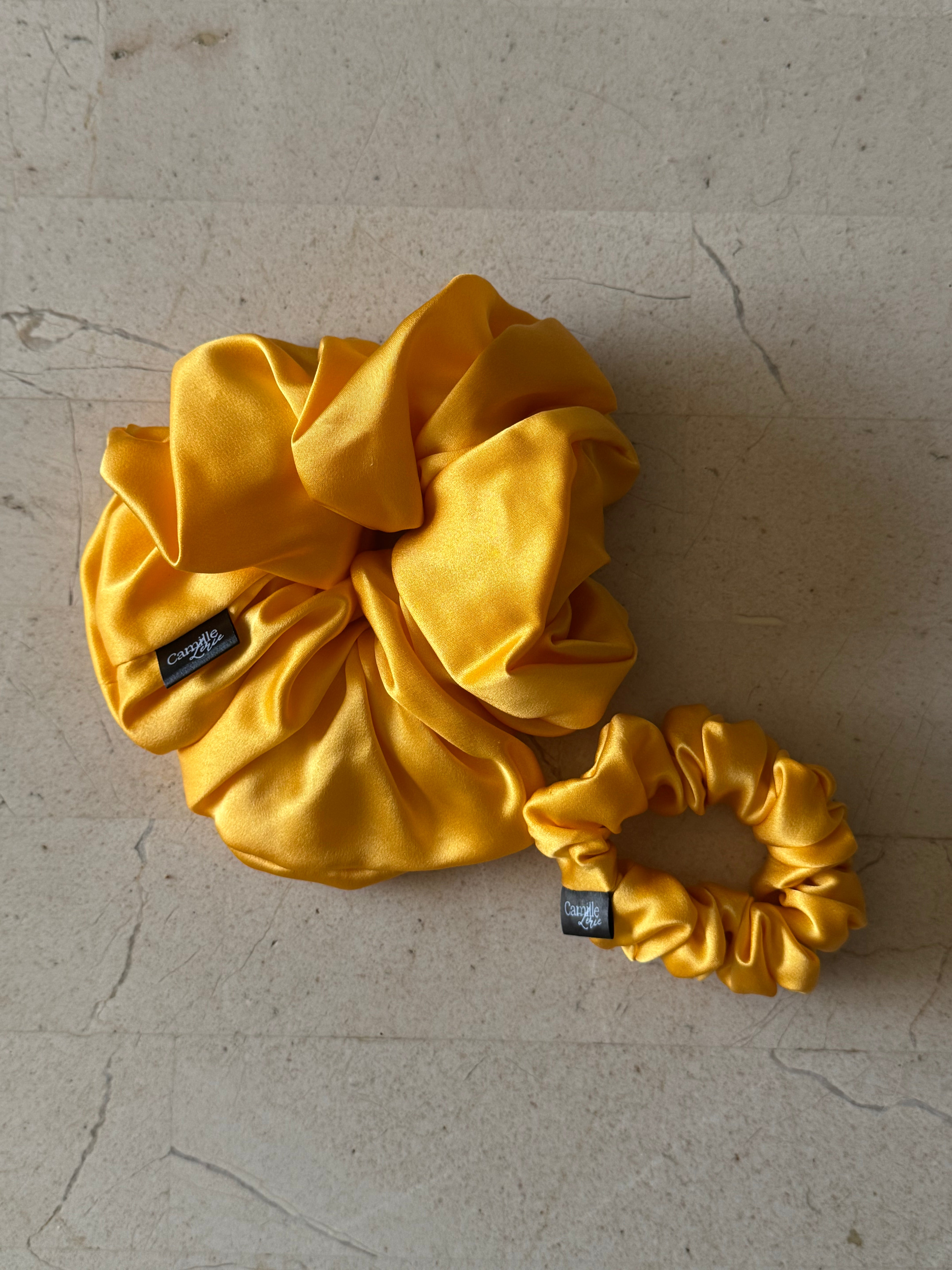 Midi and Large Ivory Marigold Scrunchies
