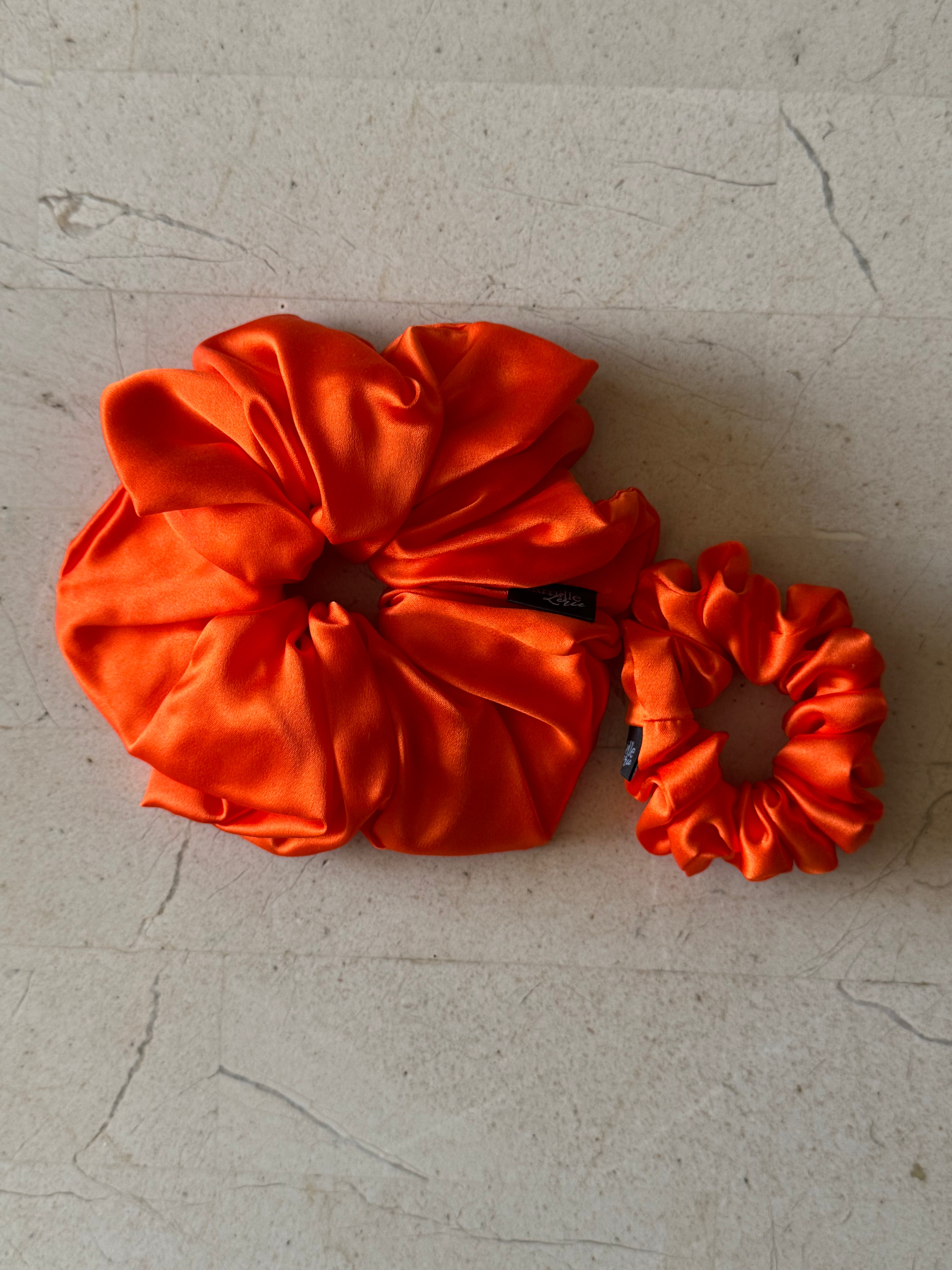 Midi and Large Sunset Silk Scrunchies