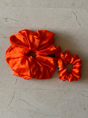 Midi and Large Sunset Silk Scrunchies